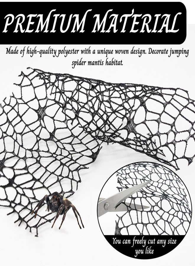 Niuohoy 6 Pack Tarantula Enclosure Accessories Jumping Spider Habitat Accessories with 16pcs Magnets Spider Terrarium Decoration Praying Mantis Habitat Jumping Spider Climbing Mesh (Black) - Image 3